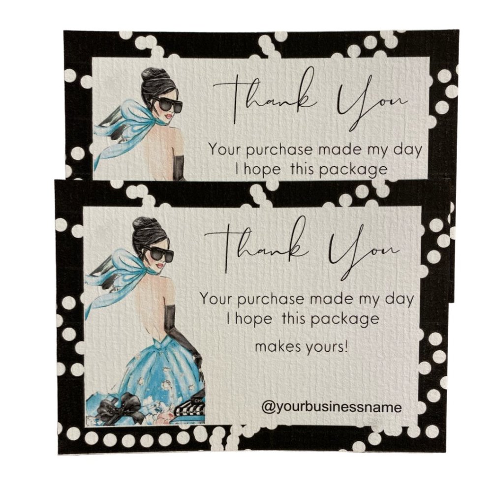 Feminine and Elegant Woman Thank You Card